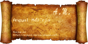 Angyal Mária névjegykártya